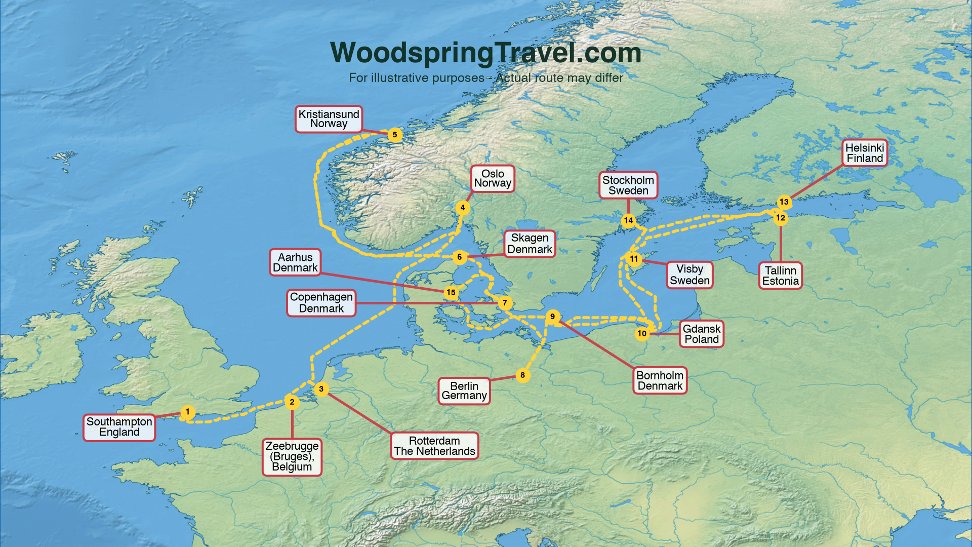 Route Illustration - Actual route may differ Route Illustration - Actual route may differ