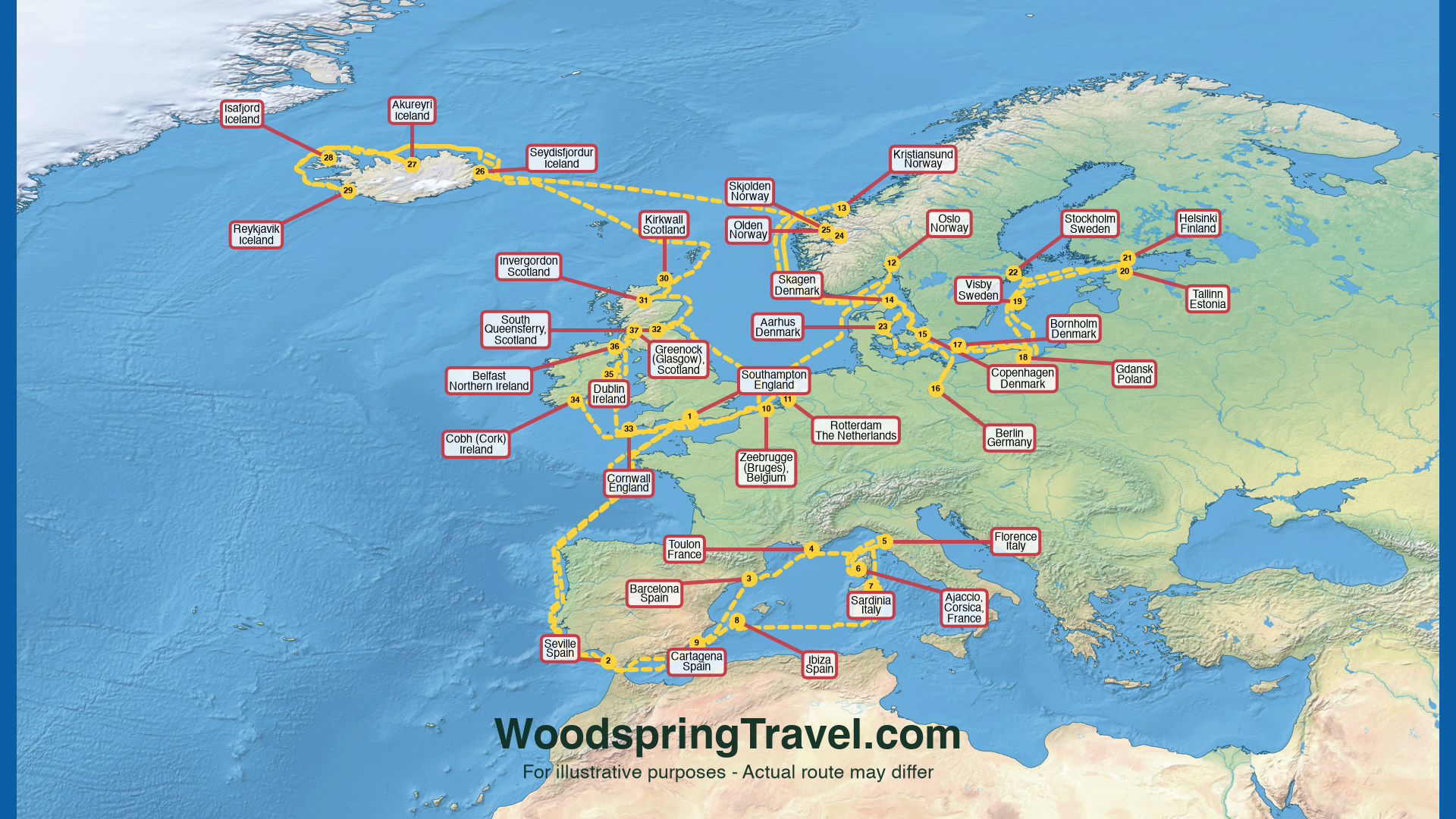 Route Illustration - Actual route may differ Route Illustration - Actual route may differ