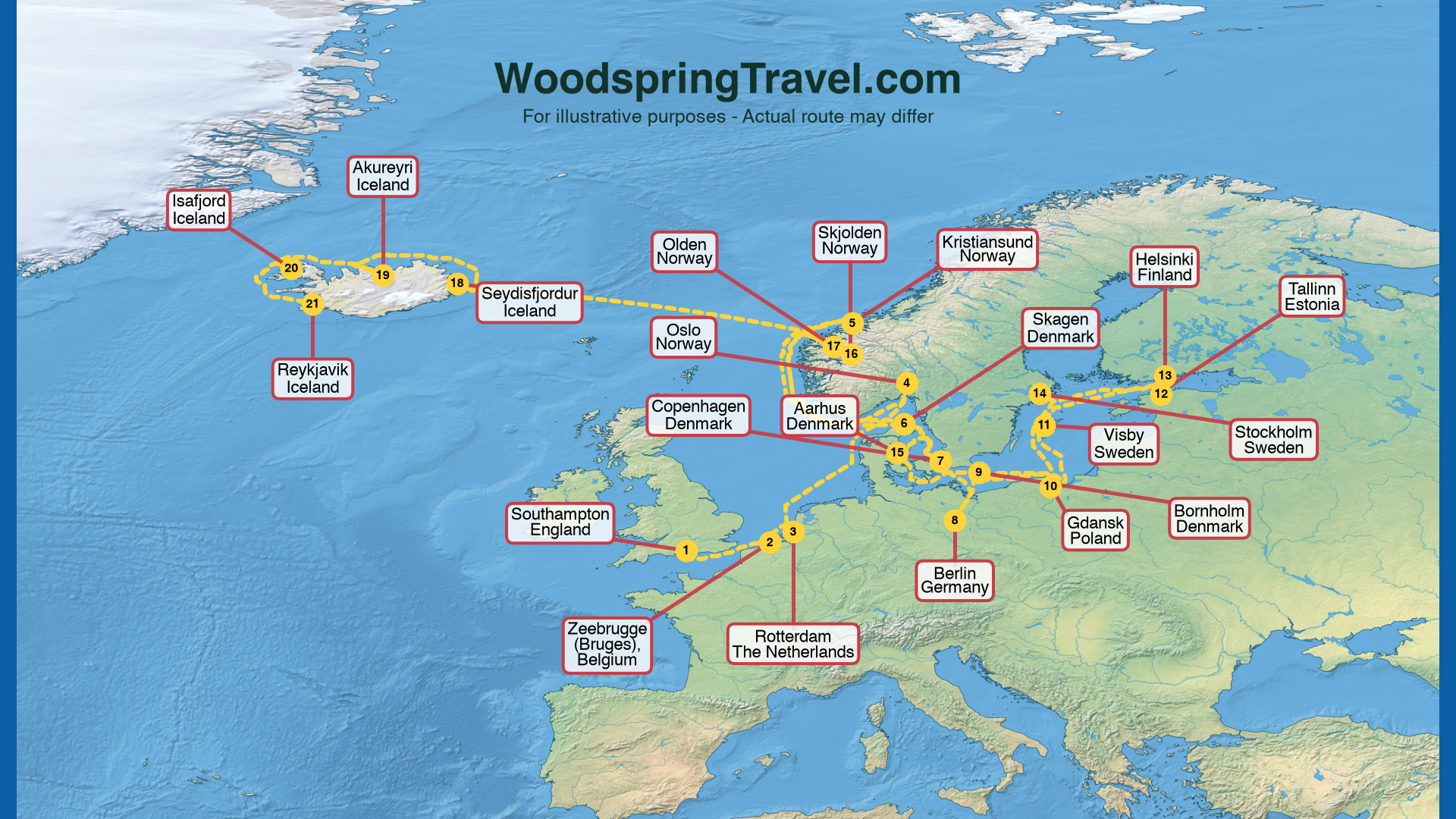 Route Illustration - Actual route may differ Route Illustration - Actual route may differ