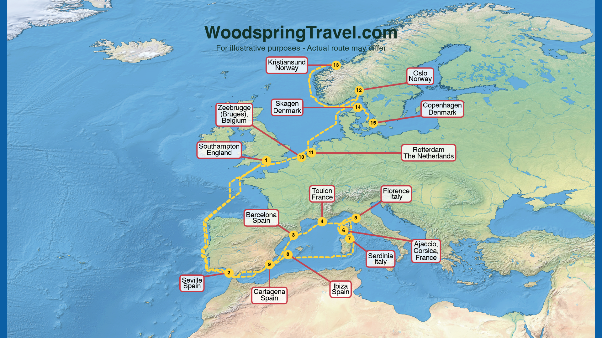 Route Illustration - Actual route may differ Route Illustration - Actual route may differ