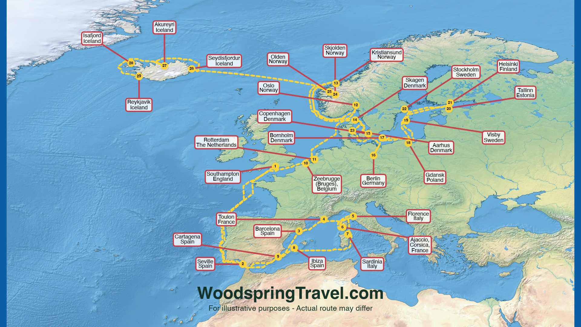 Route Illustration - Actual route may differ Route Illustration - Actual route may differ