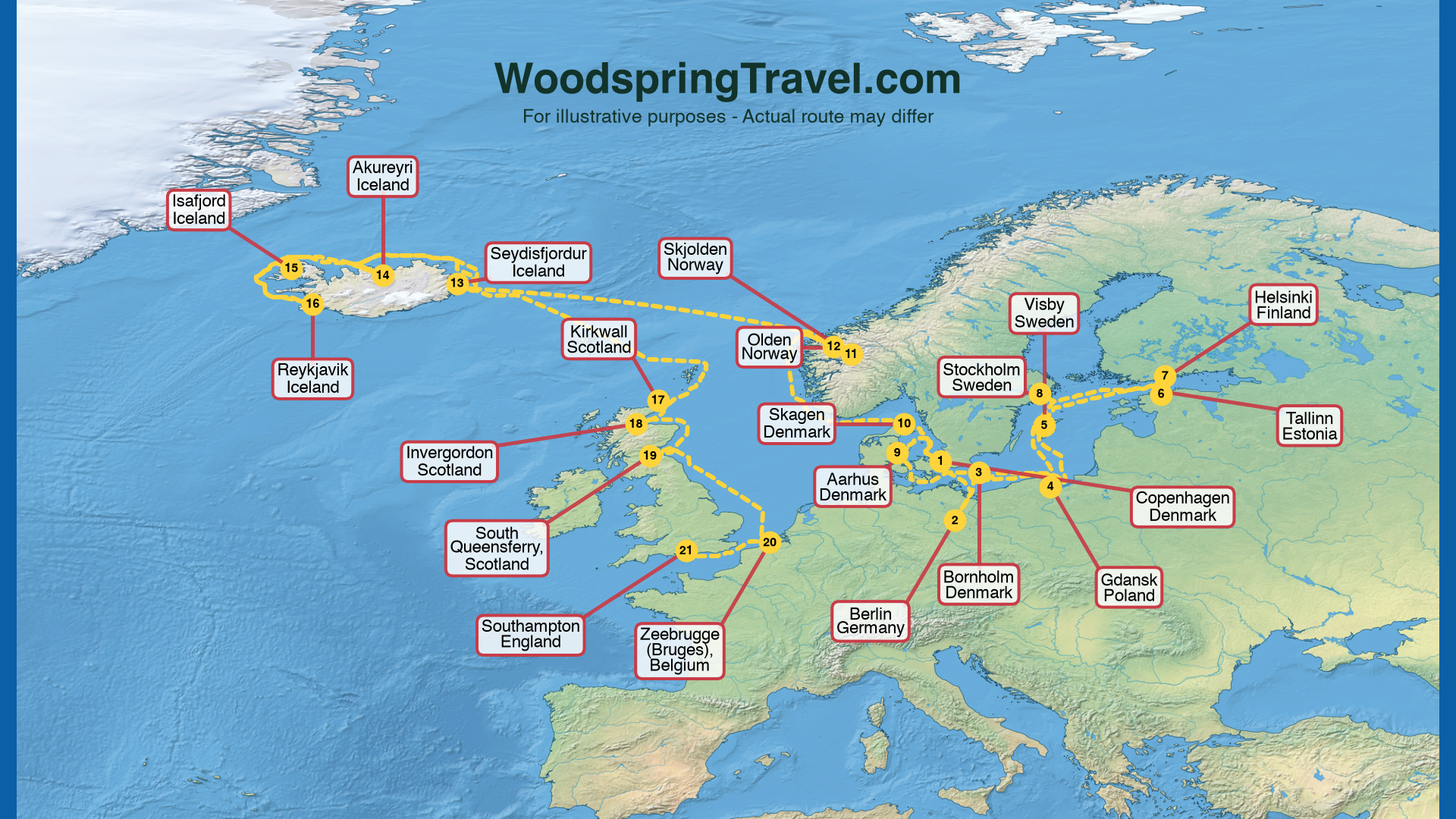 Route Illustration - Actual route may differ