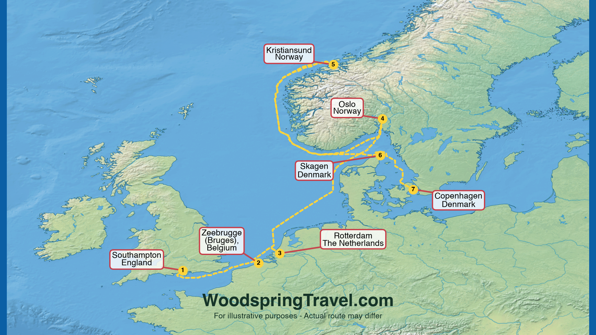 Route Illustration - Actual route may differ Route Illustration - Actual route may differ
