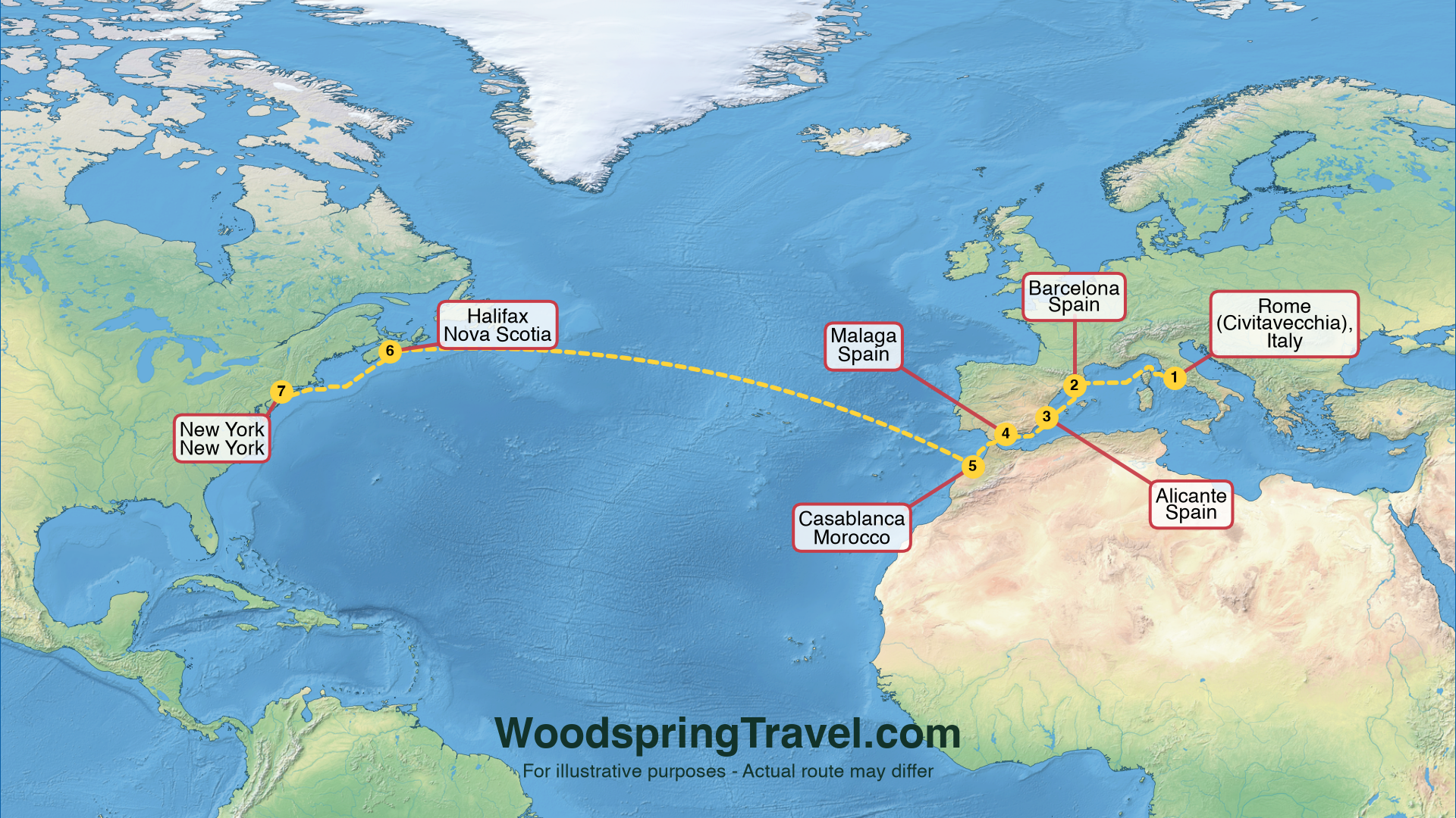Route Illustration - Actual route may differ
