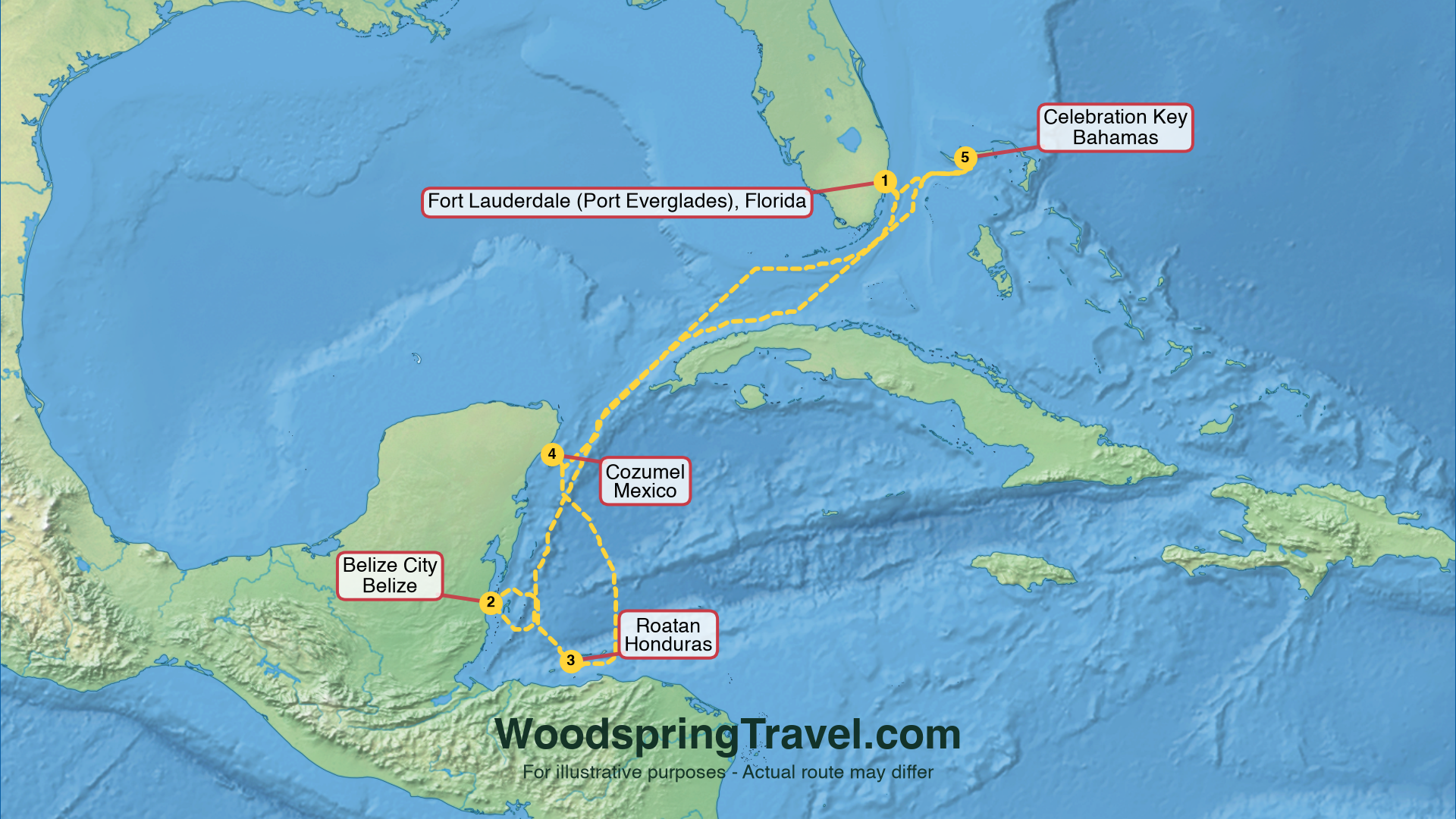 Route Illustration - Actual route may differ