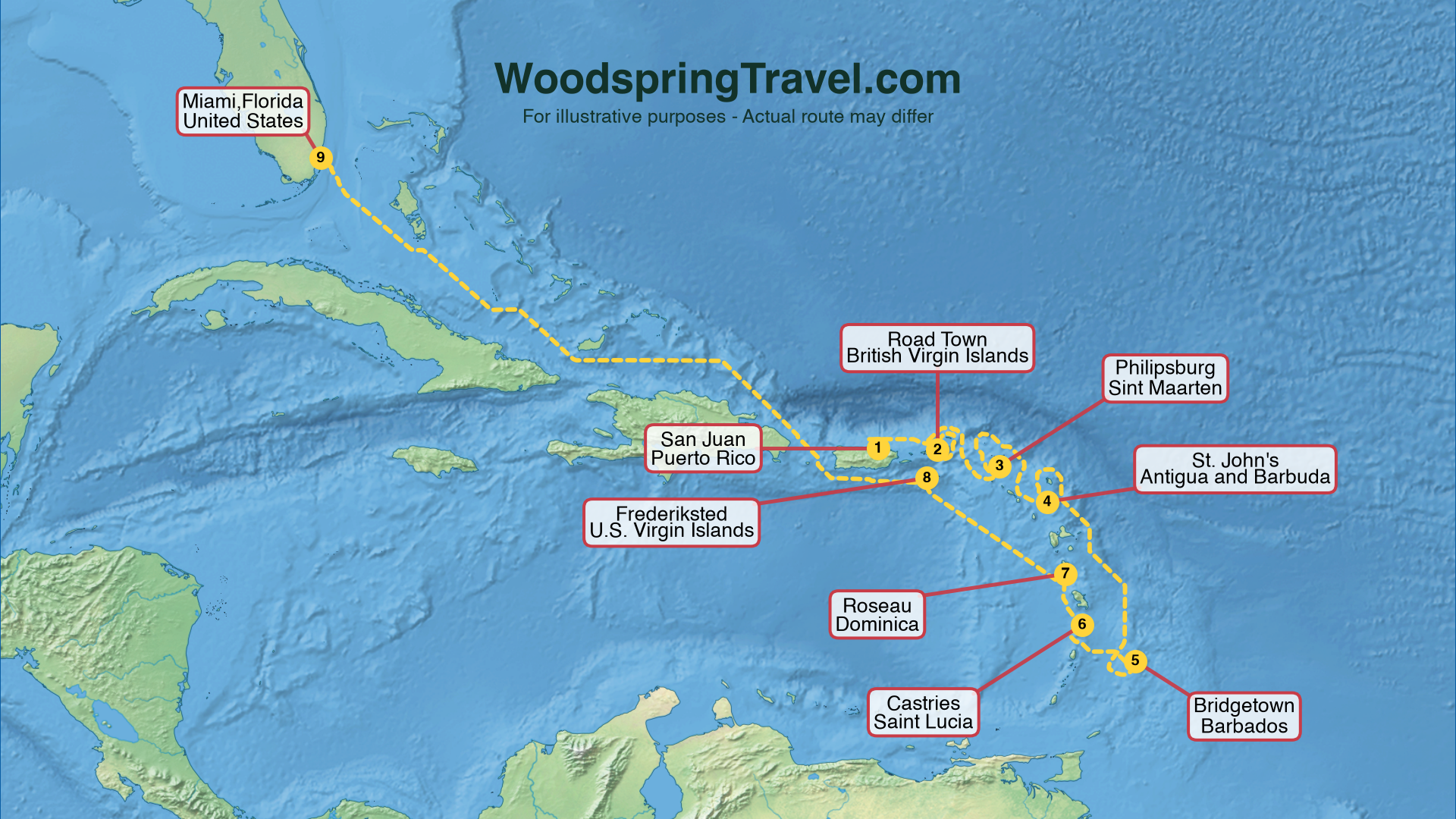 Route Illustration - Actual route may differ