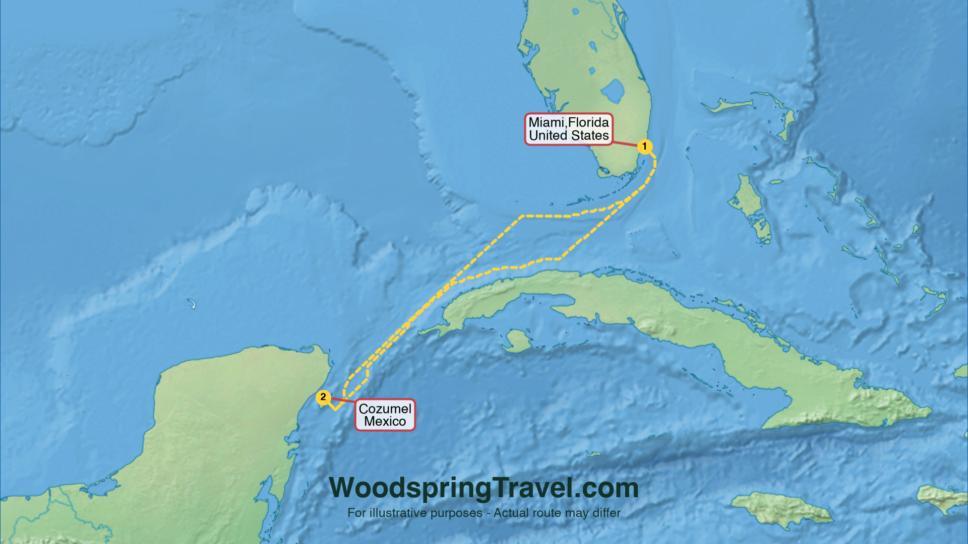 Route Illustration - Actual route may differ