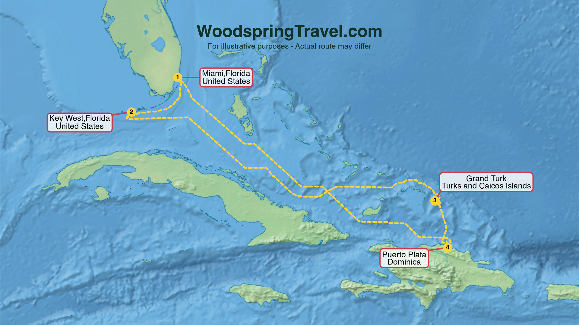 Route Illustration - Actual route may differ