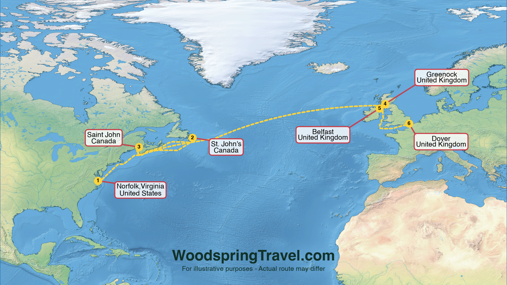 Route Illustration - Actual route may differ
