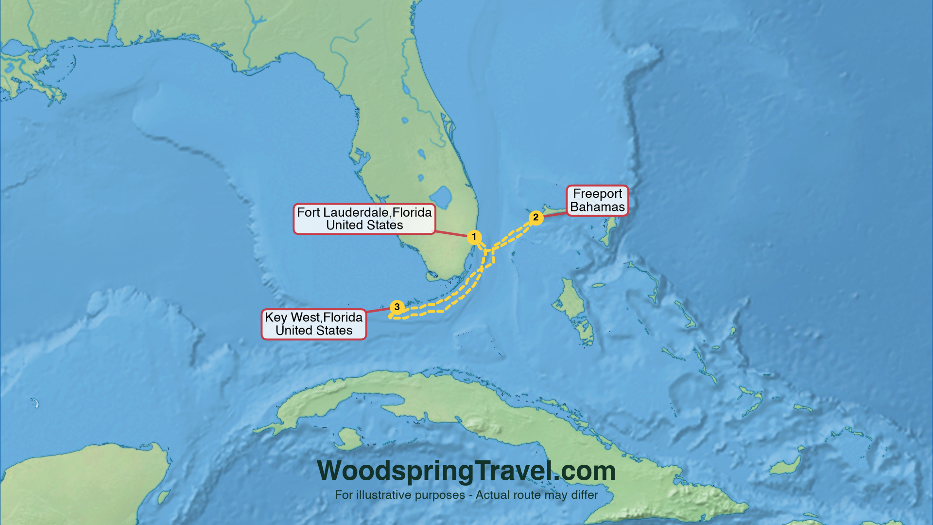 Route Illustration - Actual route may differ