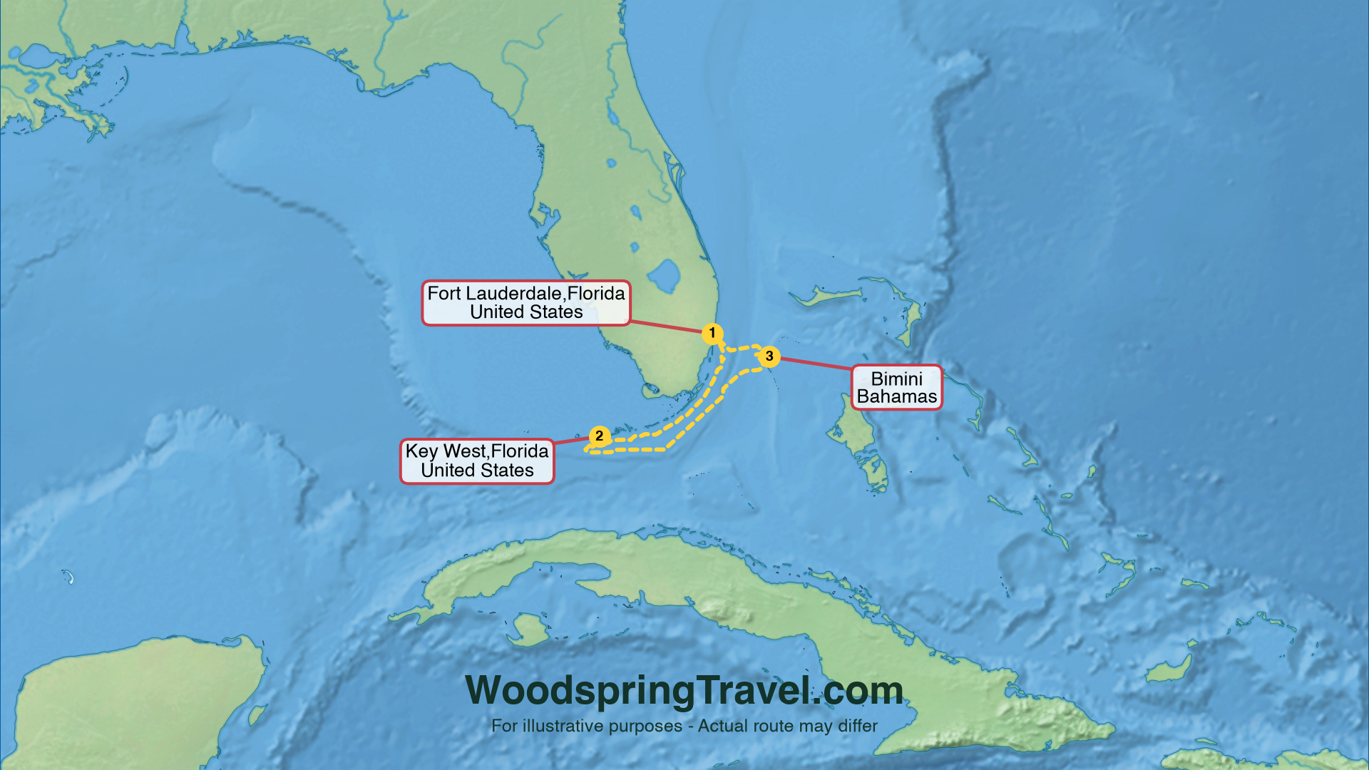 Route Illustration - Actual route may differ