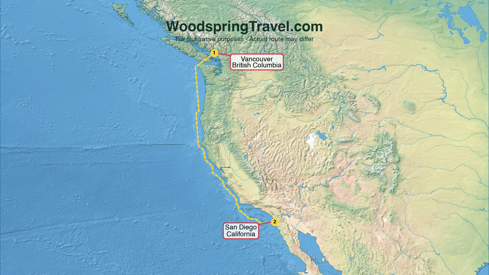 Route Illustration - Actual route may differ