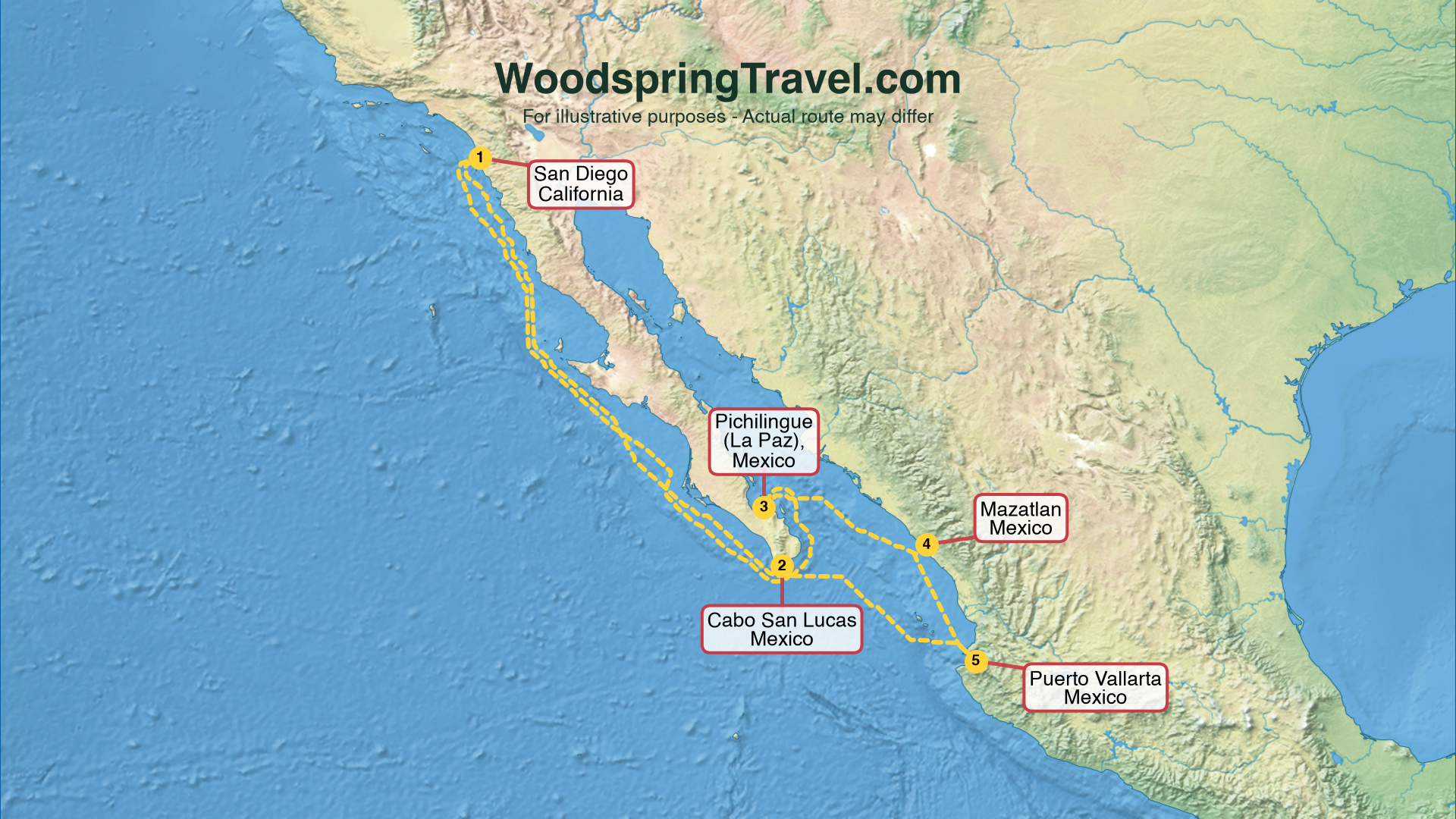 Route Illustration - Actual route may differ