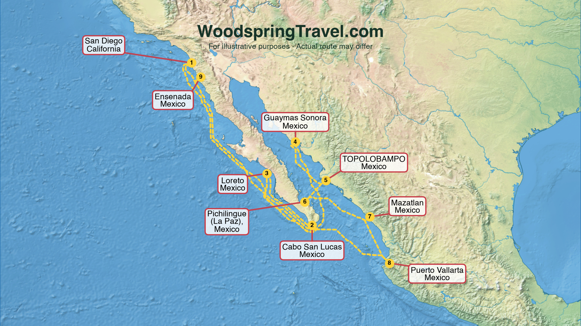 Route Illustration - Actual route may differ