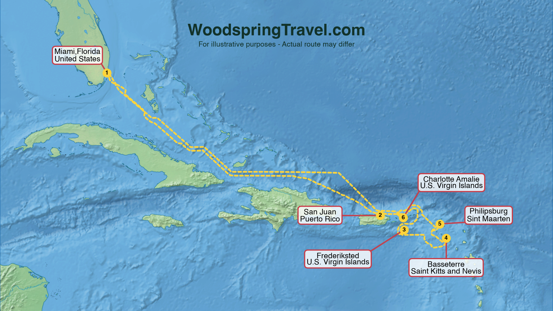 Route Illustration - Actual route may differ
