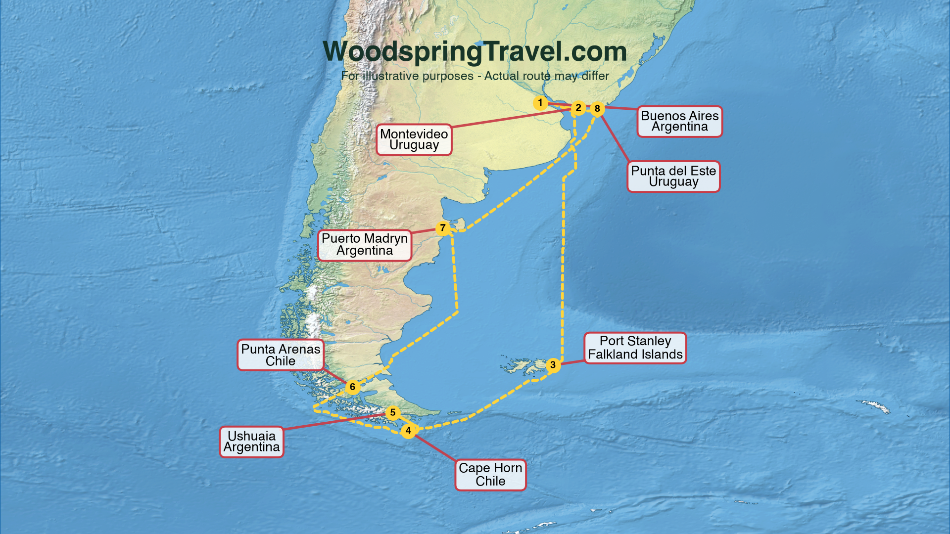 Route Illustration - Actual route may differ