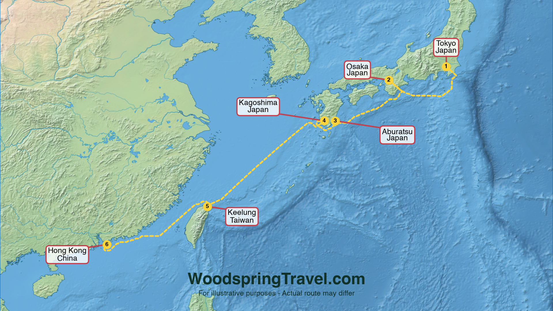 Route Illustration - Actual route may differ