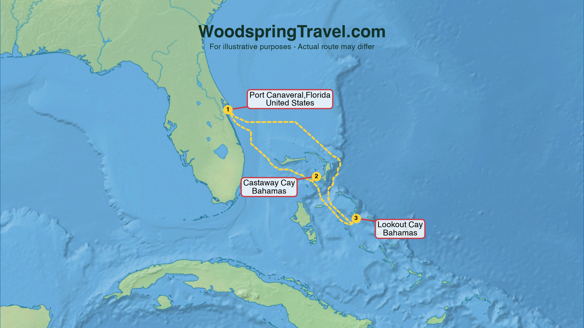 Route Illustration - Actual route may differ