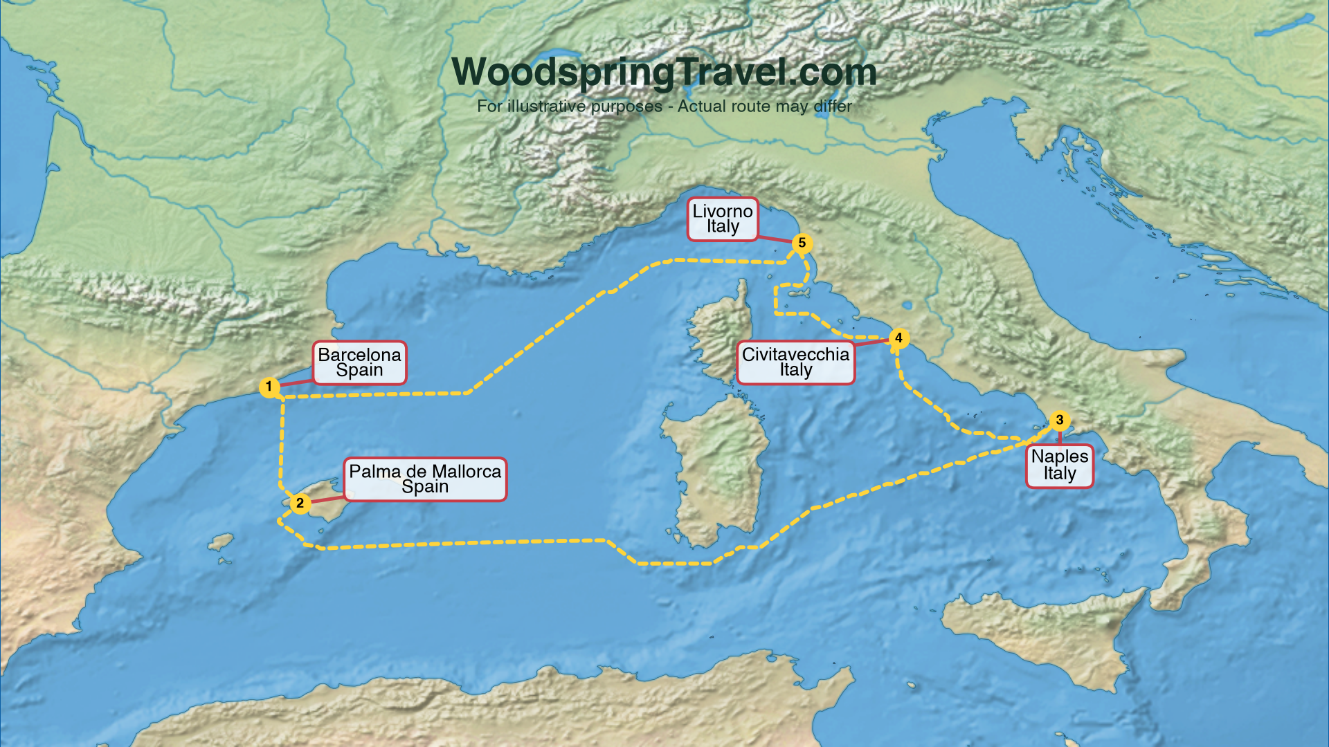 Route Illustration - Actual route may differ