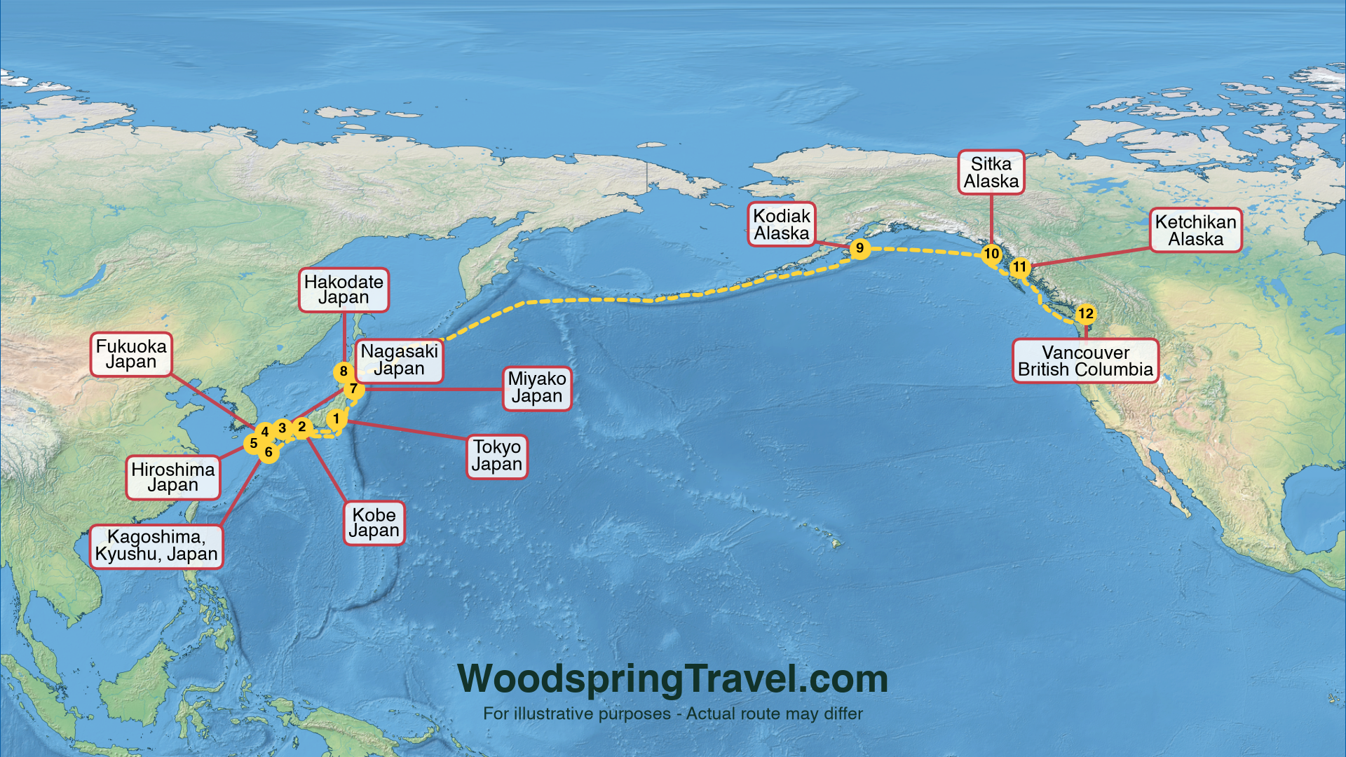 Route Illustration - Actual route may differ
