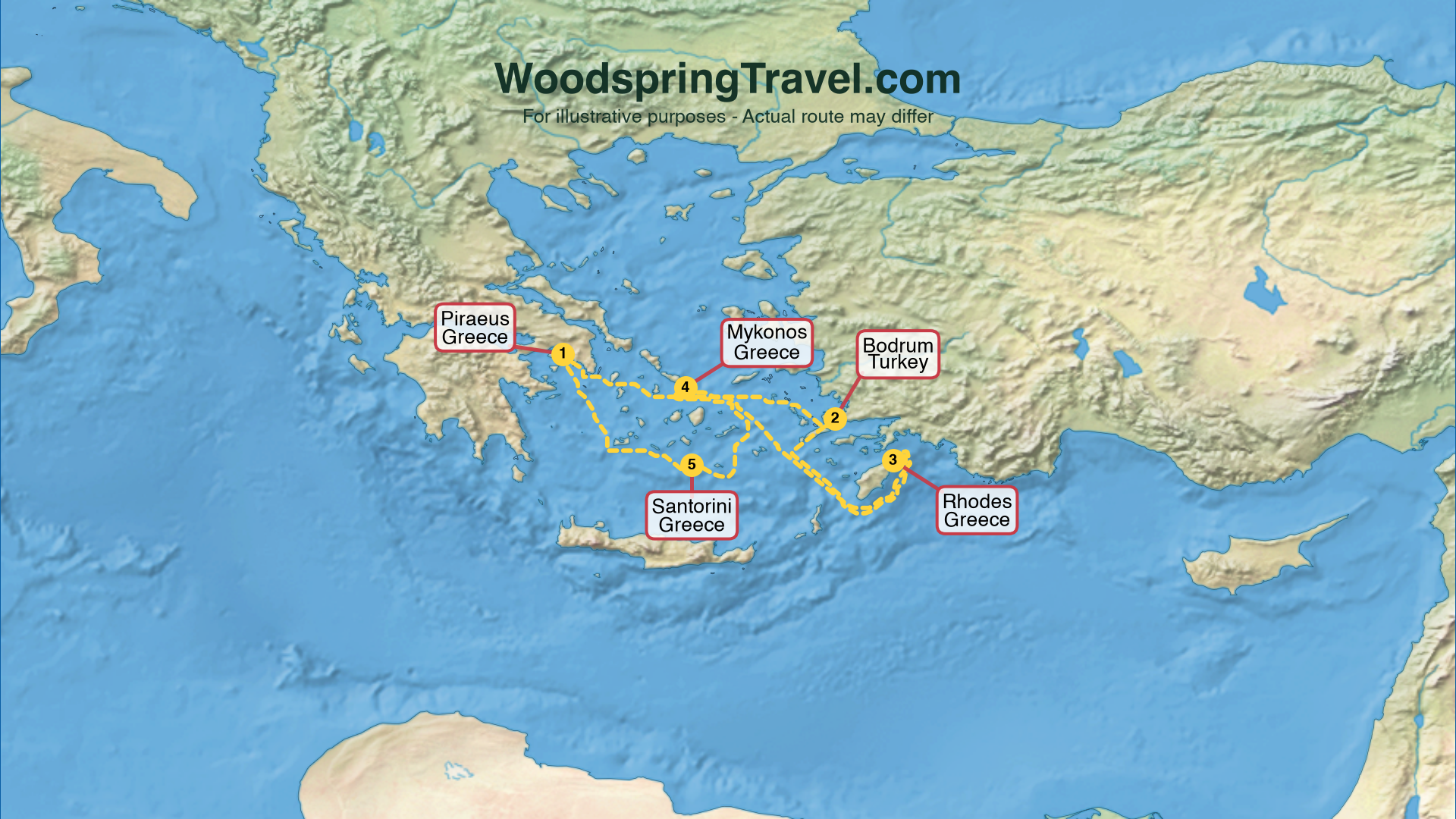 Route Illustration - Actual route may differ