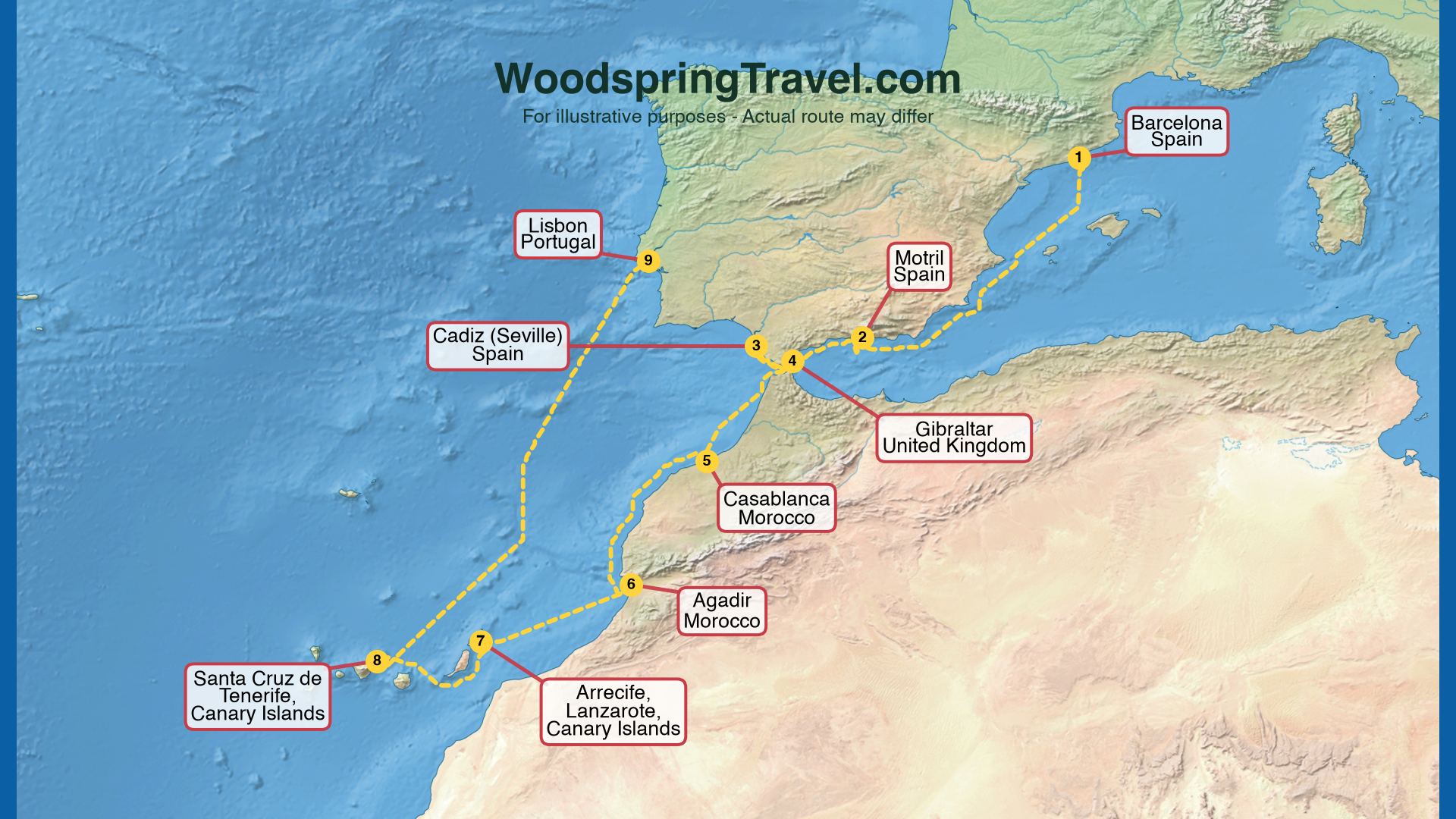 Route Illustration - Actual route may differ