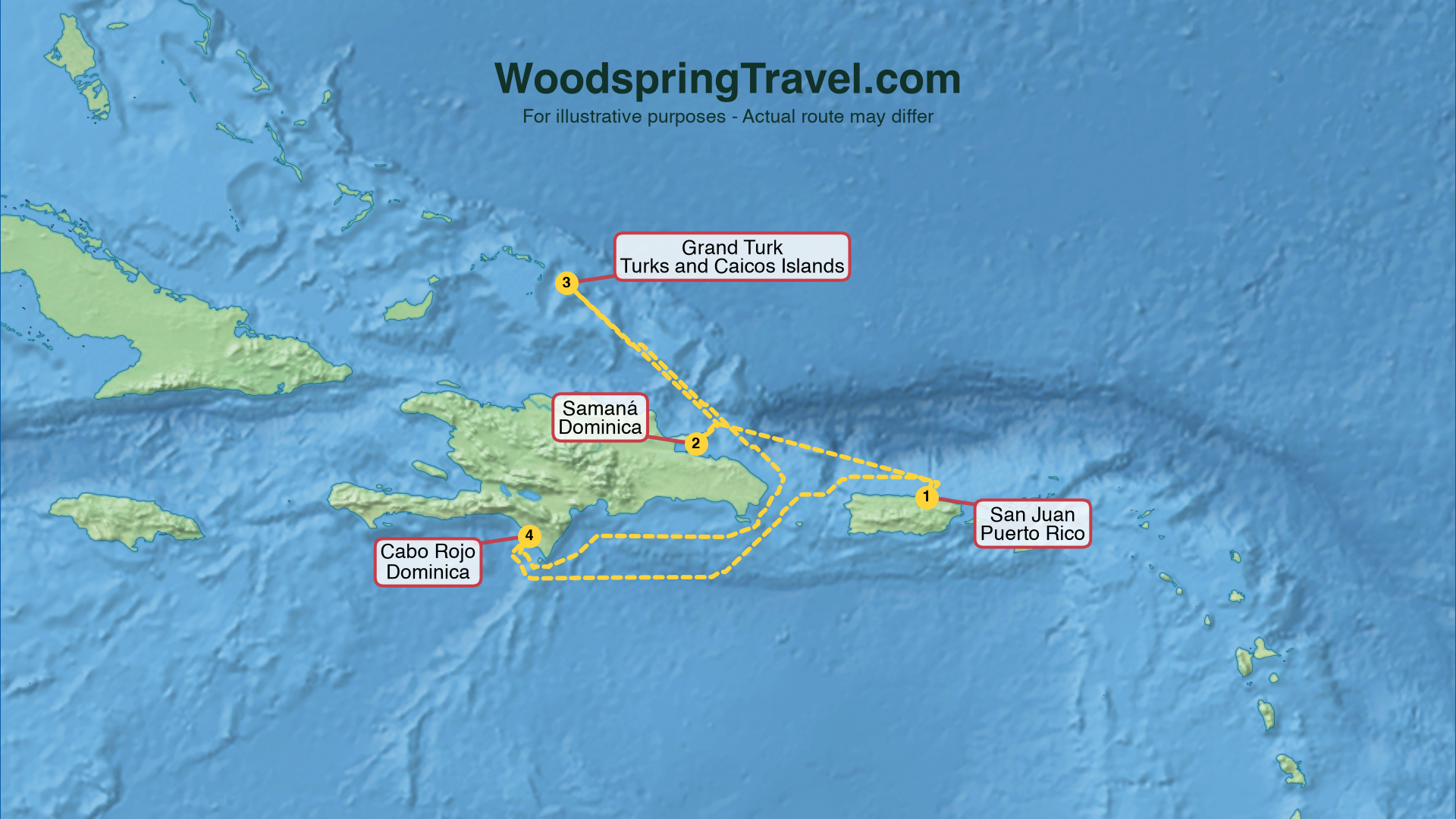 Route Illustration - Actual route may differ