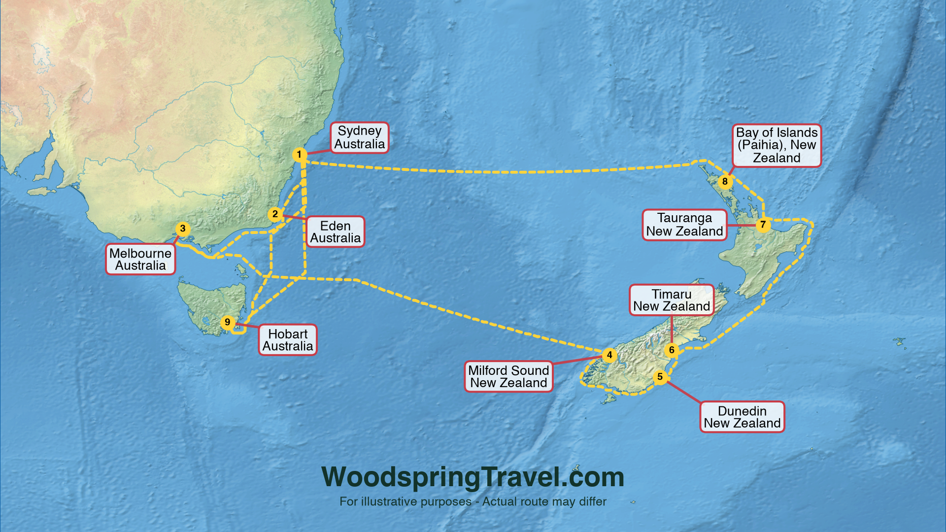 Route Illustration - Actual route may differ