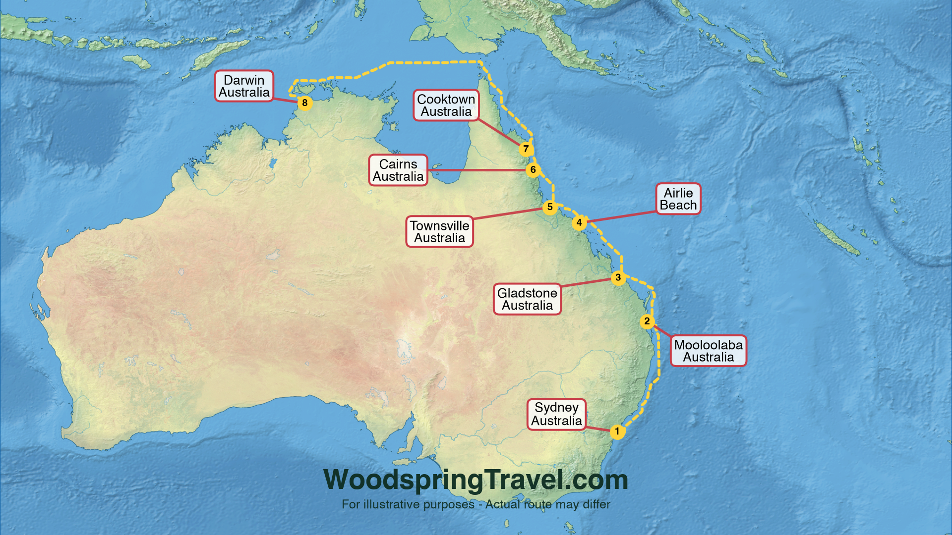 Route Illustration - Actual route may differ