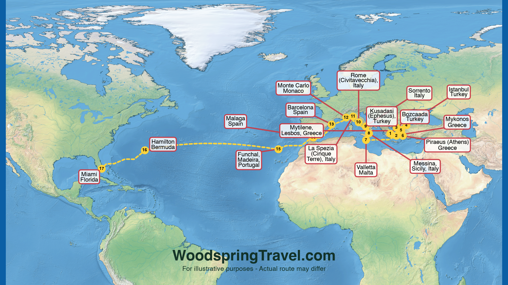 Route Illustration - Actual route may differ