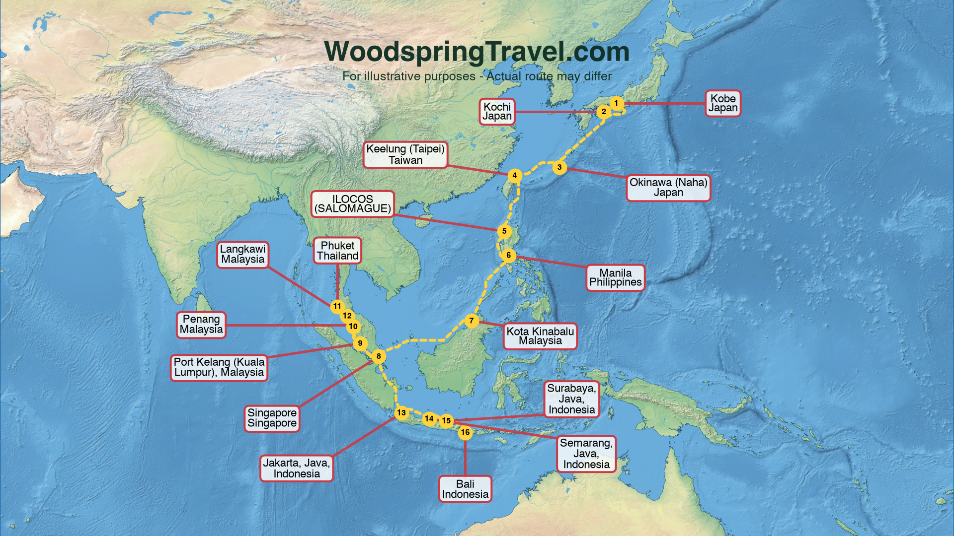 Route Illustration - Actual route may differ