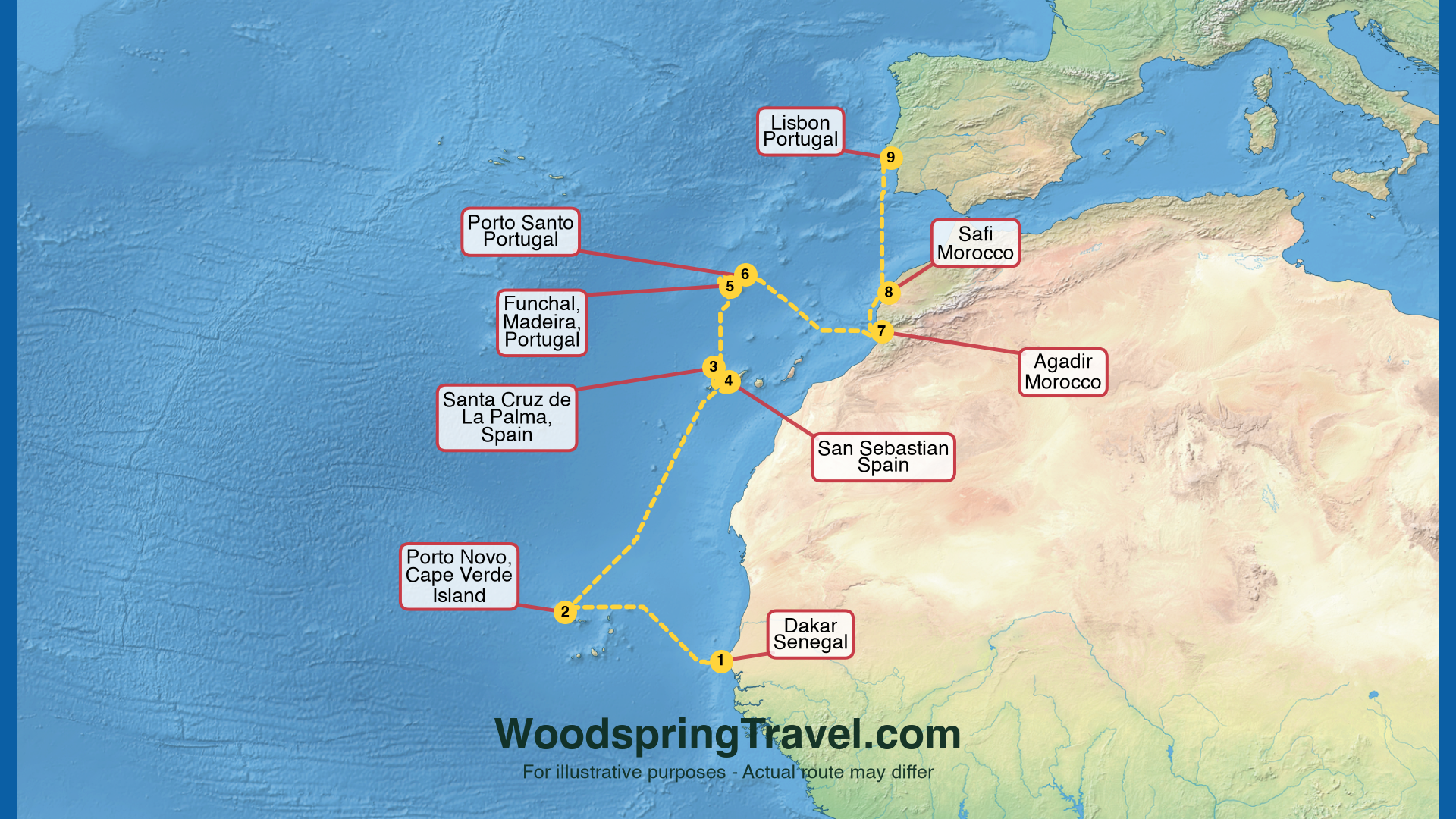 Route Illustration - Actual route may differ
