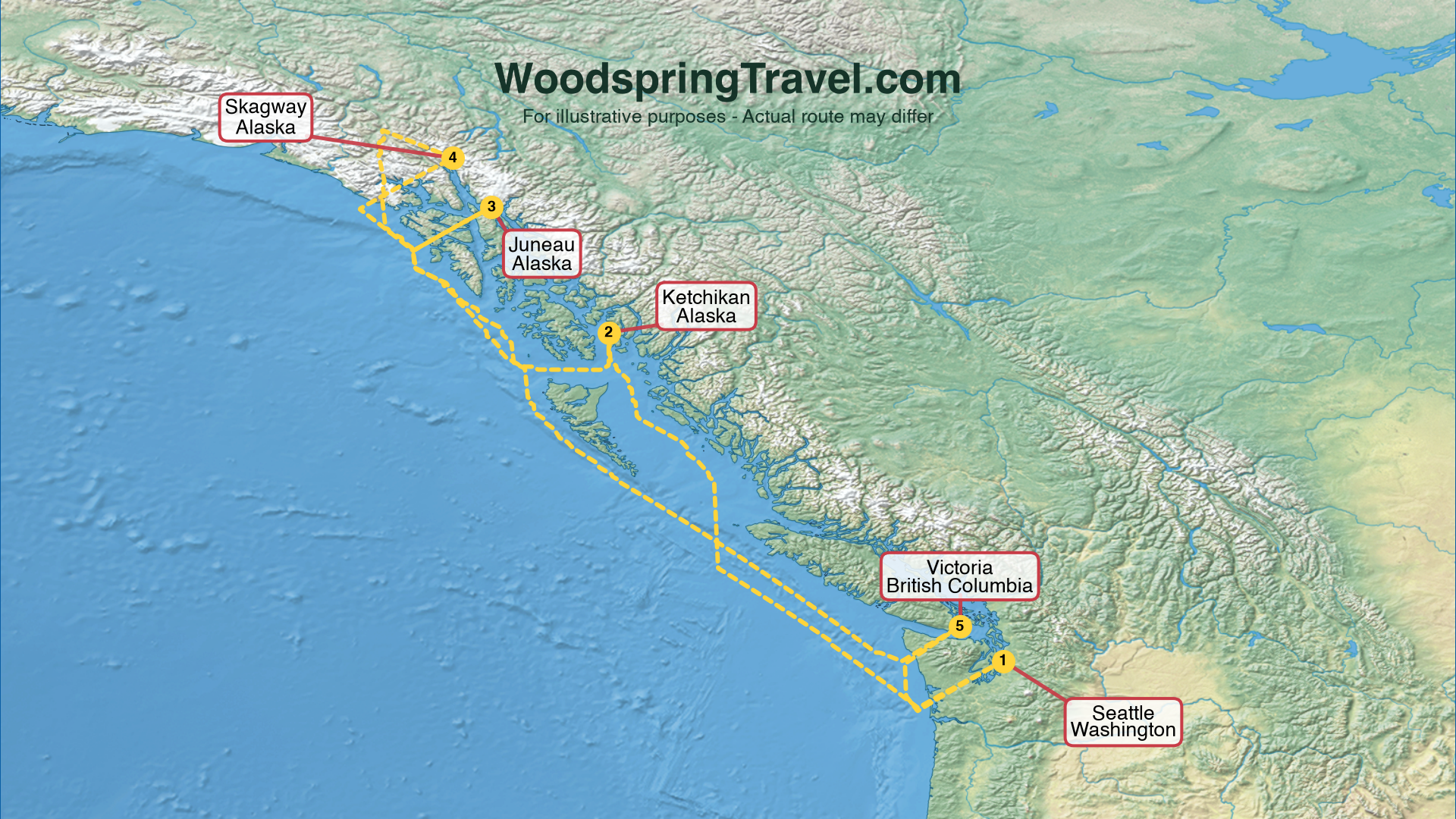 Route Illustration - Actual route may differ