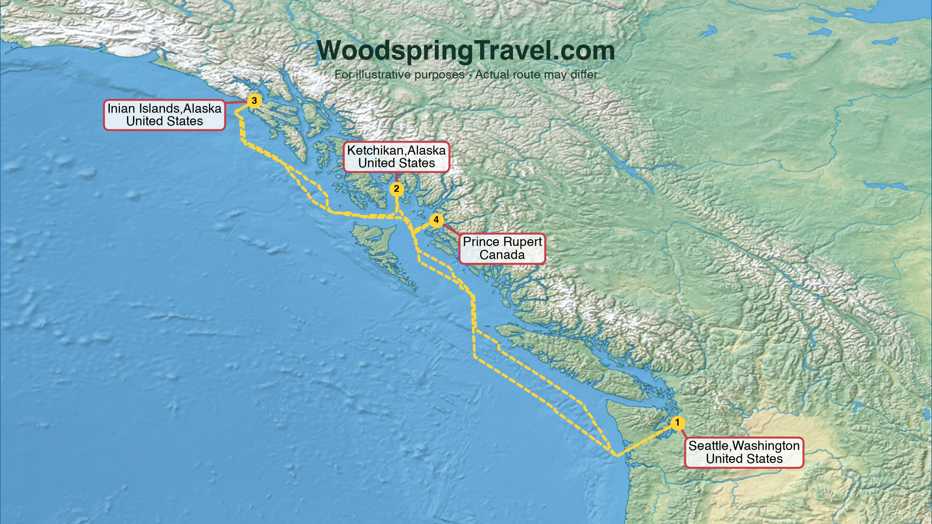 Route Illustration - Actual route may differ