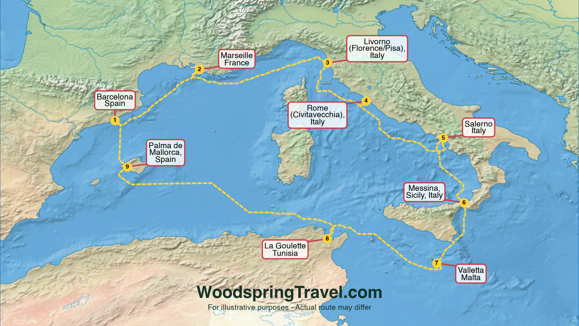 Route Illustration - Actual route may differ