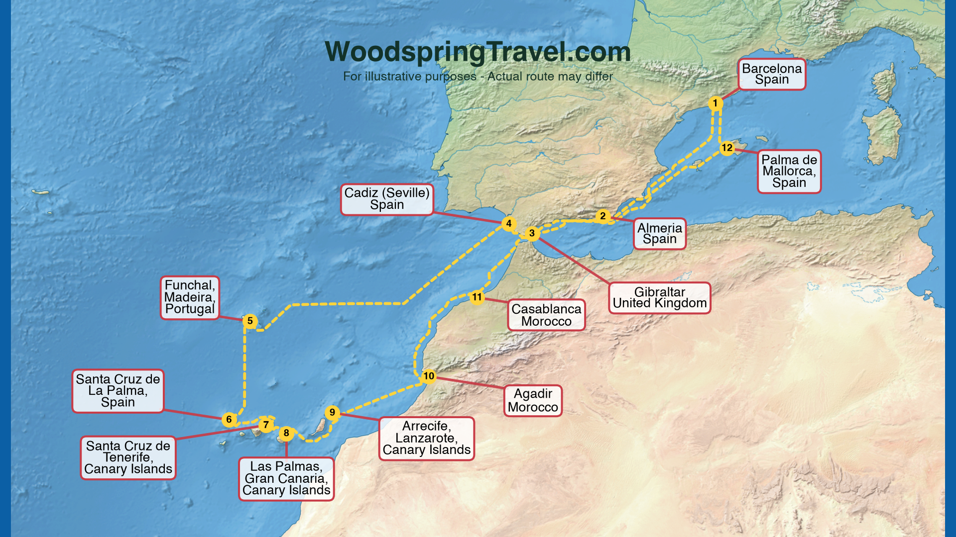 Route Illustration - Actual route may differ