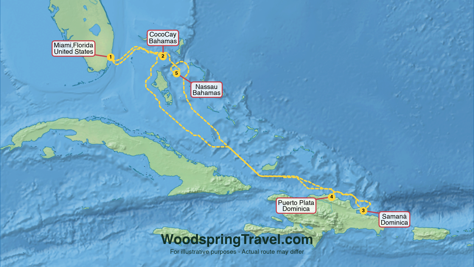 Route Illustration - Actual route may differ
