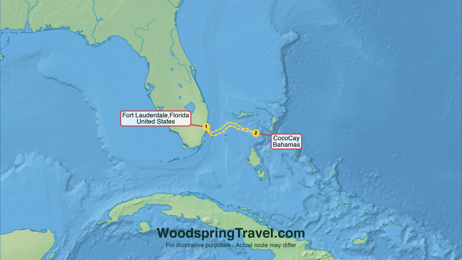 Route Illustration - Actual route may differ