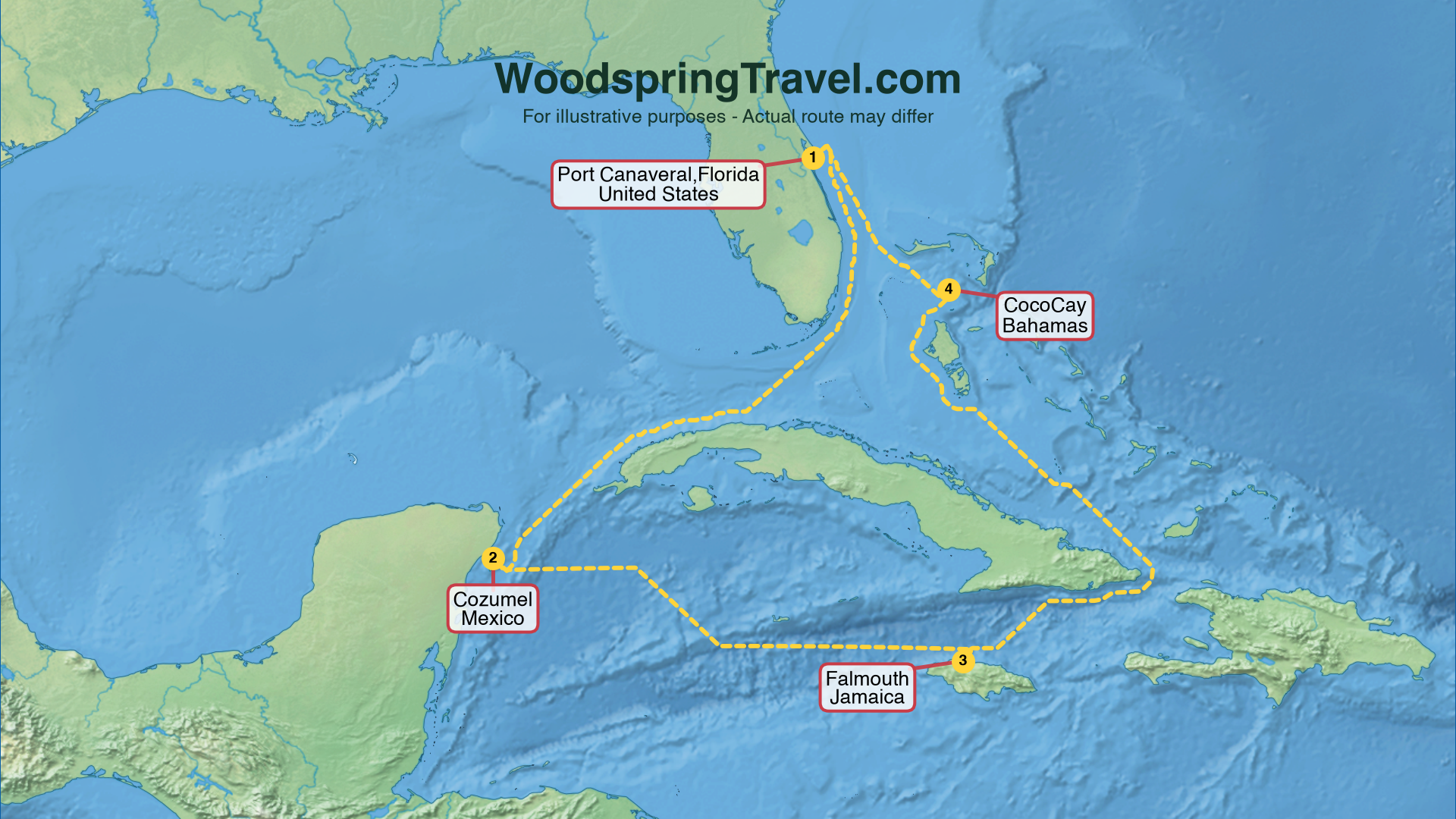 Route Illustration - Actual route may differ