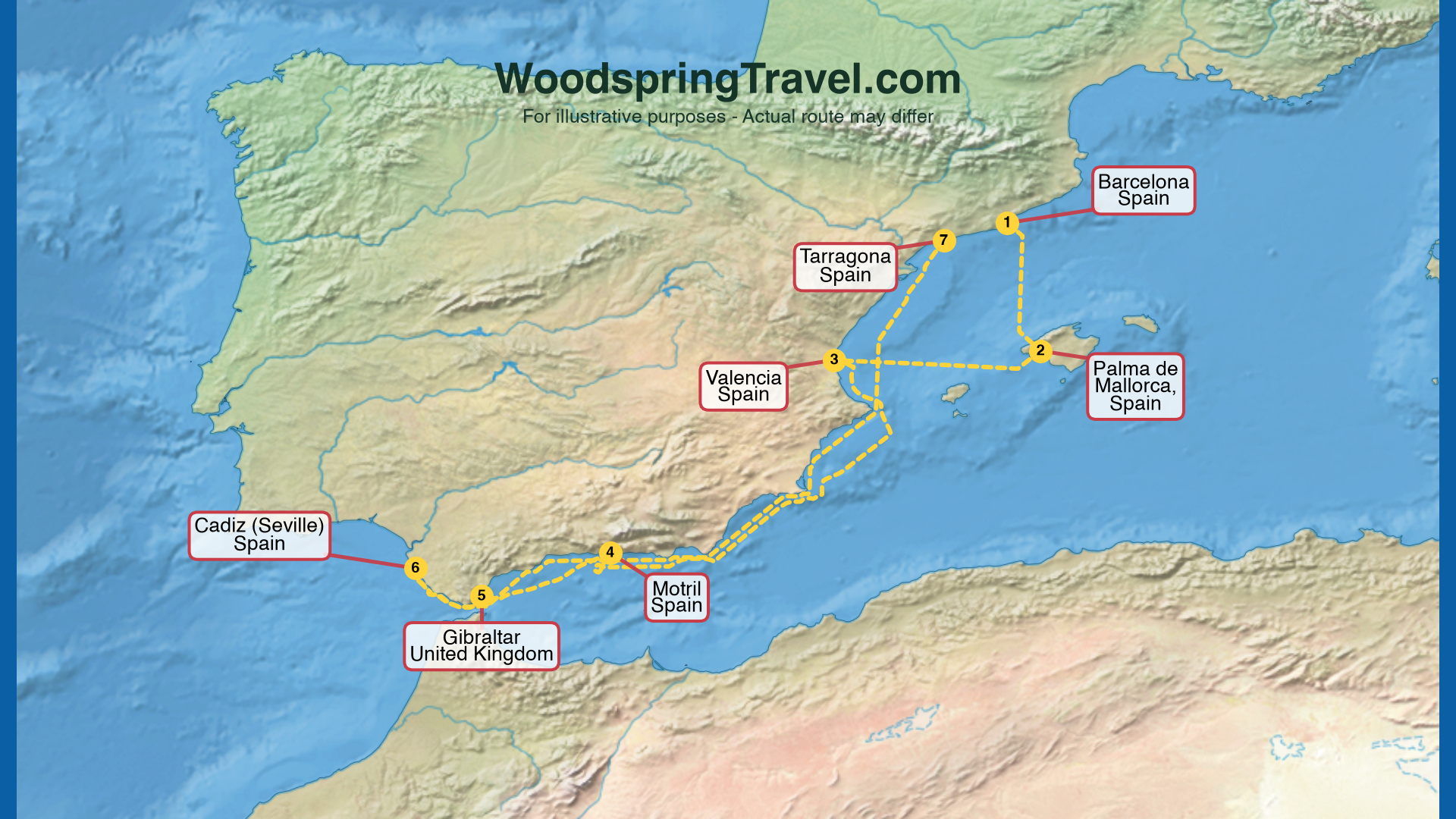 Route Illustration - Actual route may differ