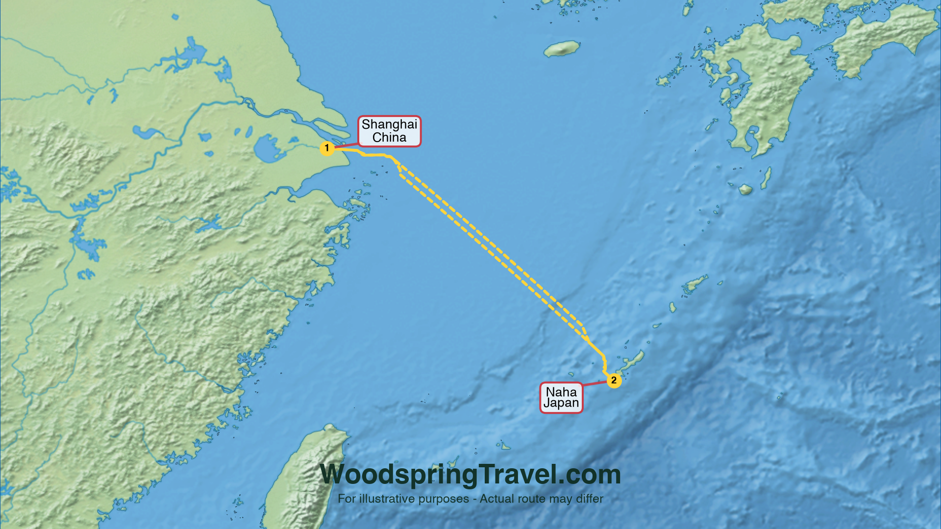 Route Illustration - Actual route may differ