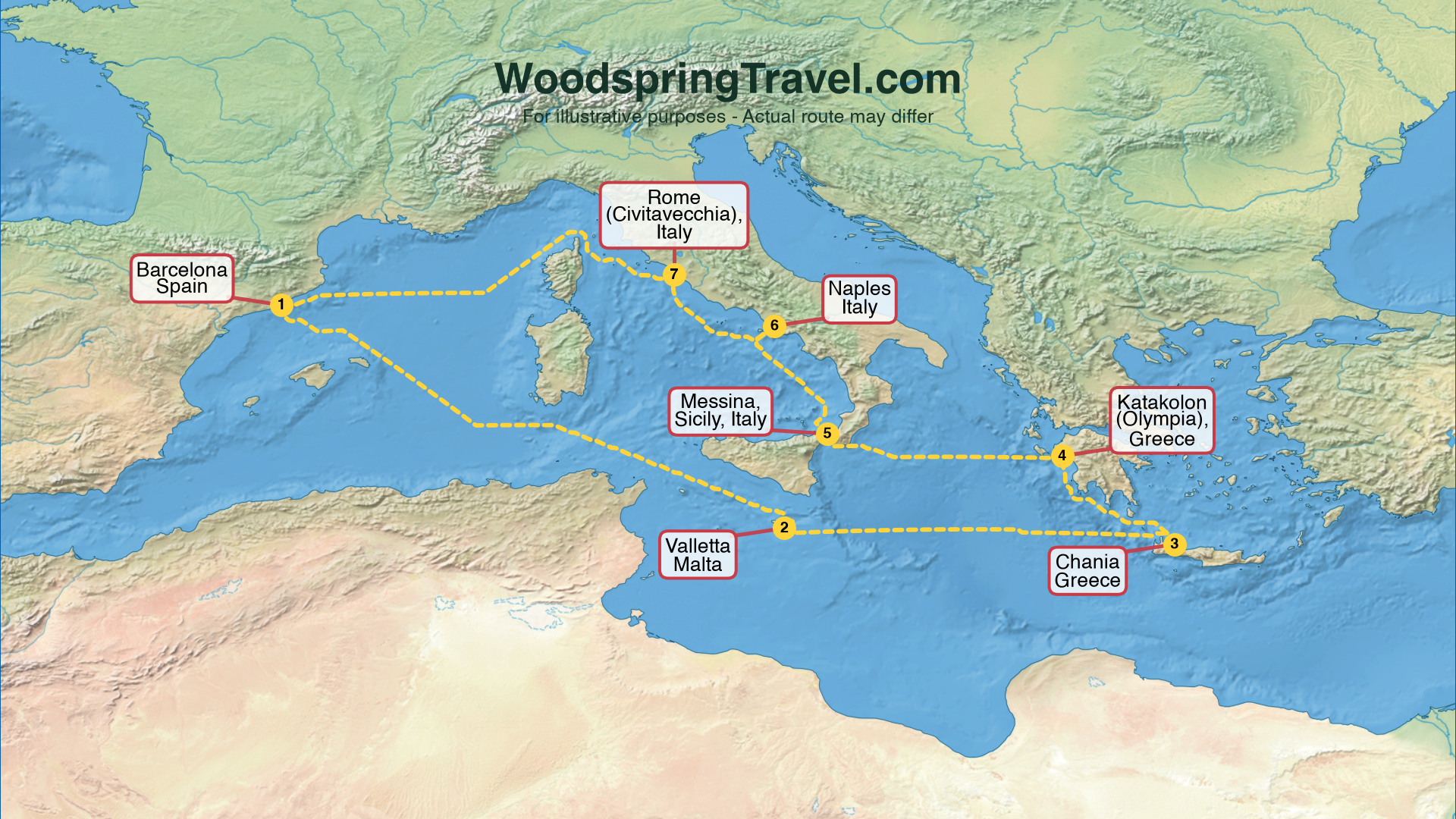 Route Illustration - Actual route may differ