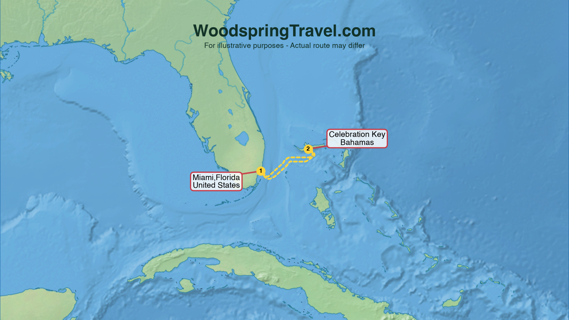 Route Illustration - Actual route may differ