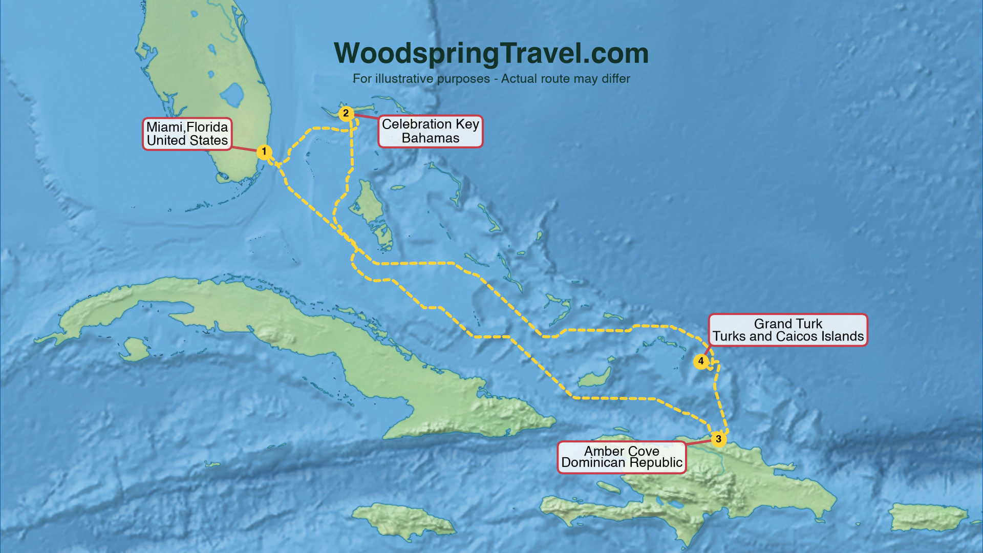 Route Illustration - Actual route may differ