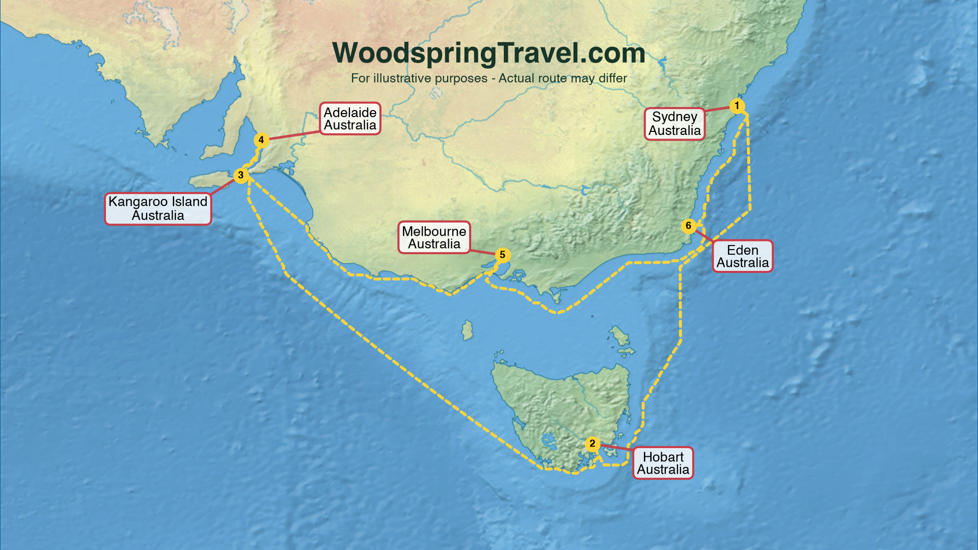 Route Illustration - Actual route may differ