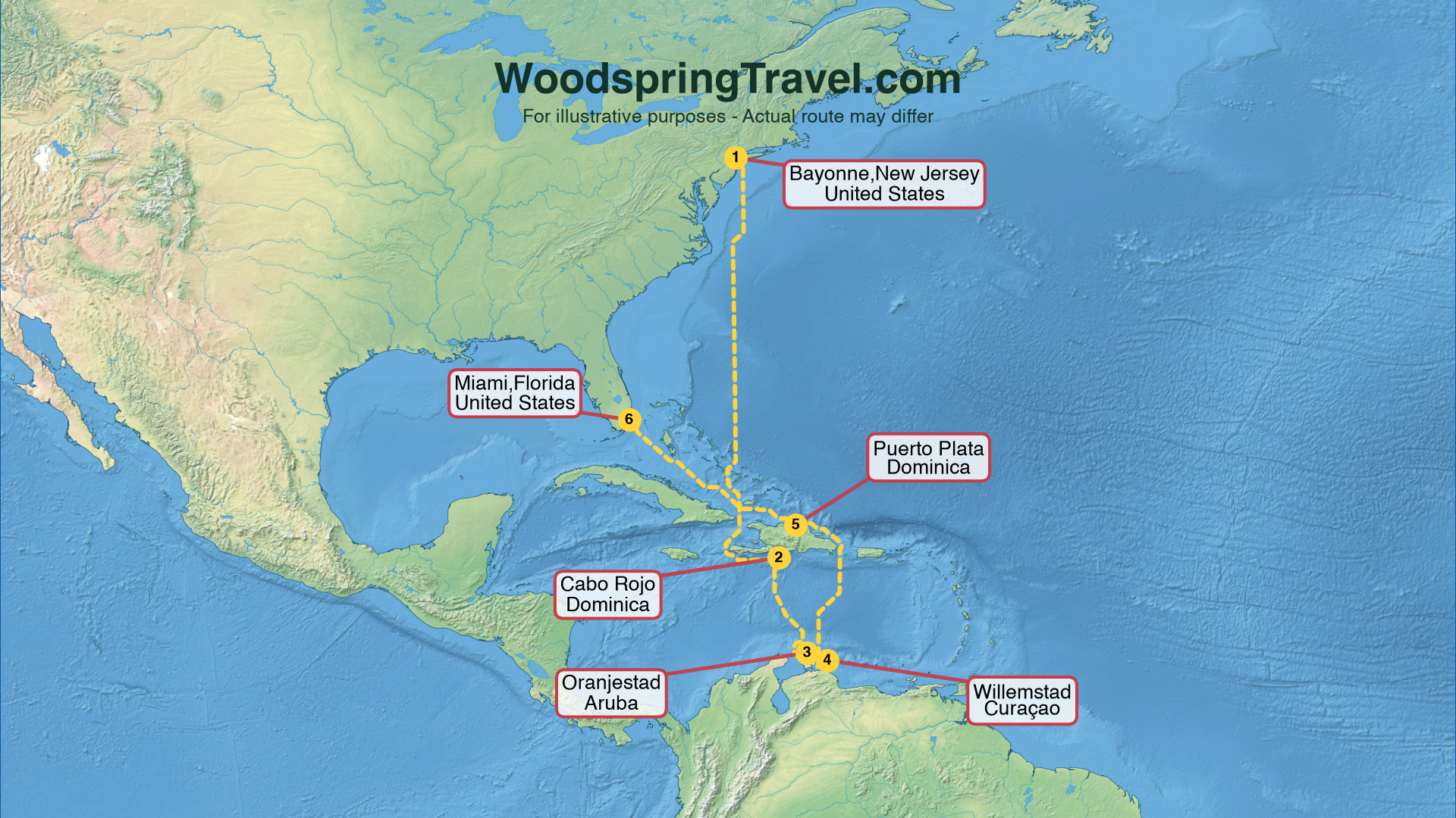 Route Illustration - Actual route may differ