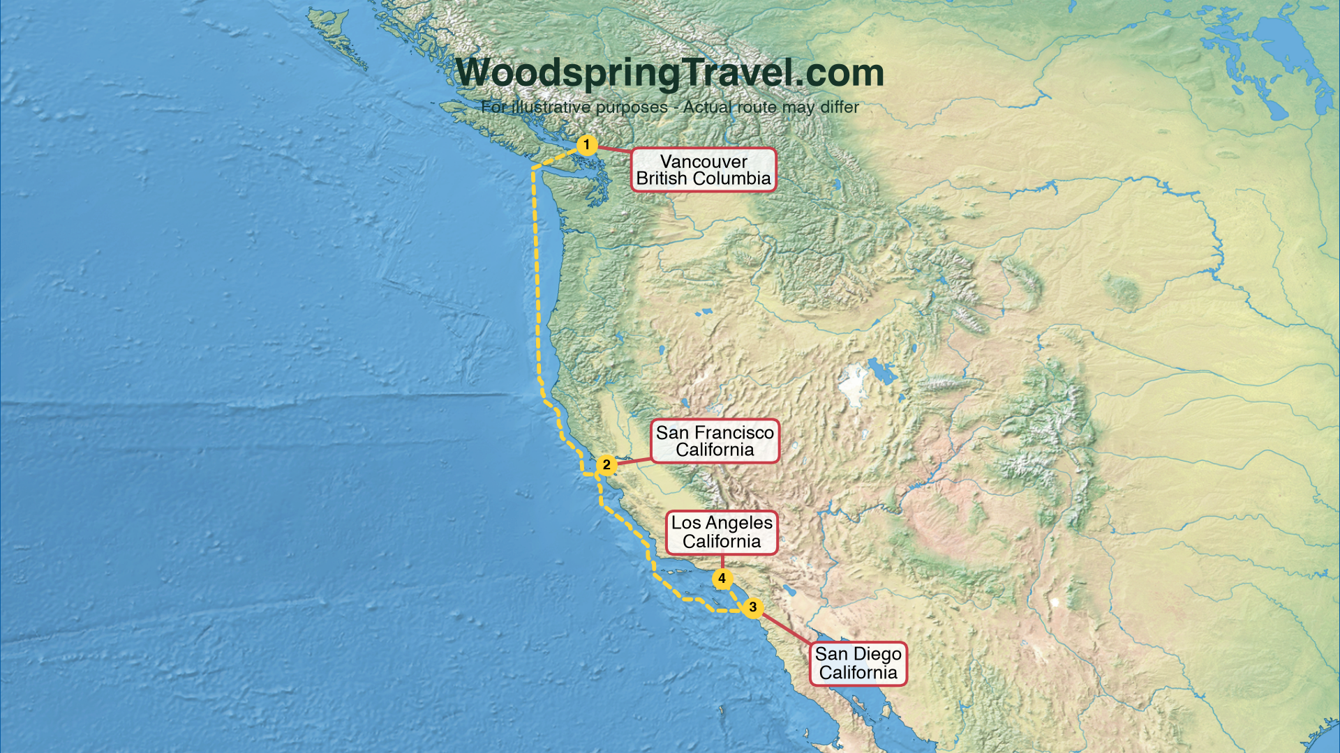 Route Illustration - Actual route may differ
