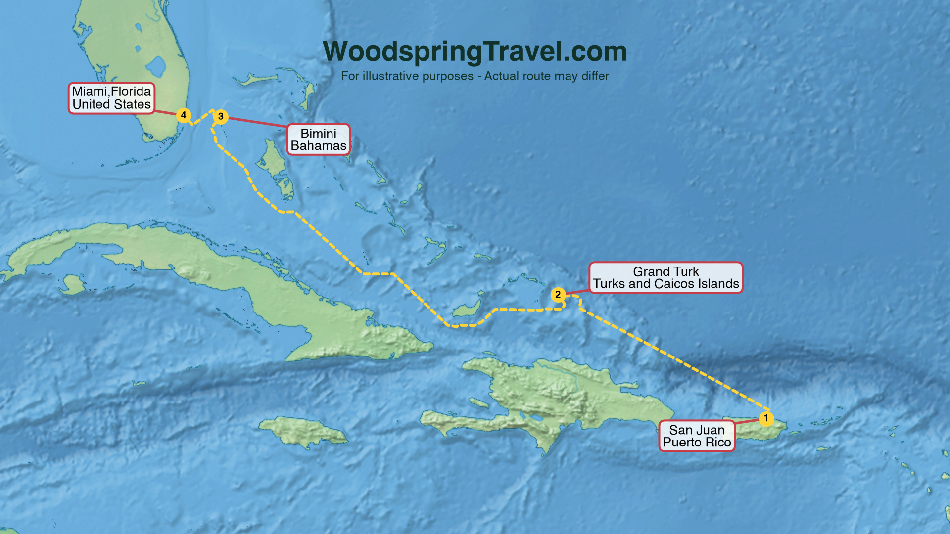 Route Illustration - Actual route may differ