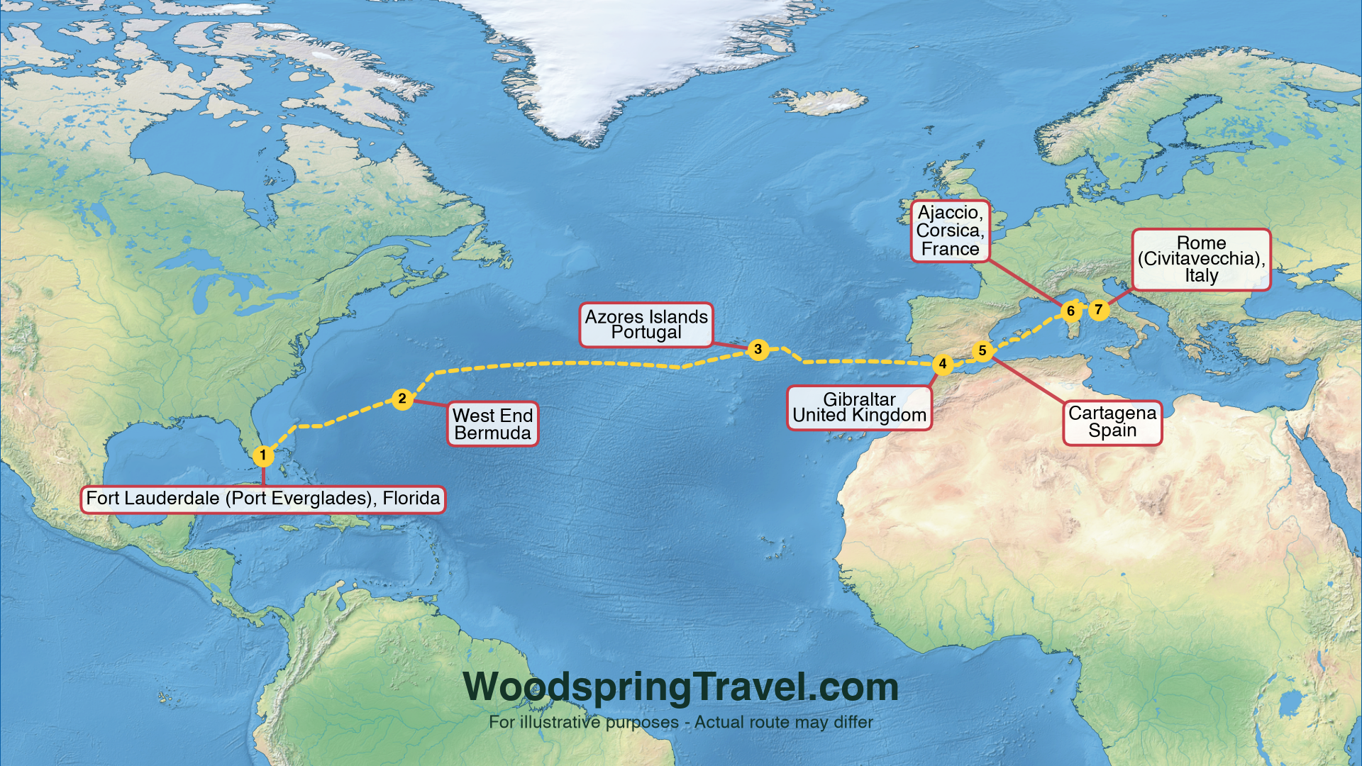 Route Illustration - Actual route may differ