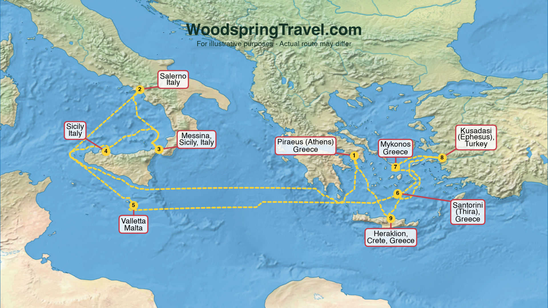 Route Illustration - Actual route may differ
